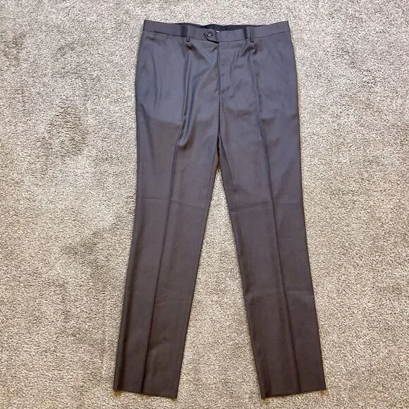 Bertolini 2pc Suit Jacket Size 38R Pants 46/40 Sport Coat Blazer Wool Silk Gray - Picture 8 of 16